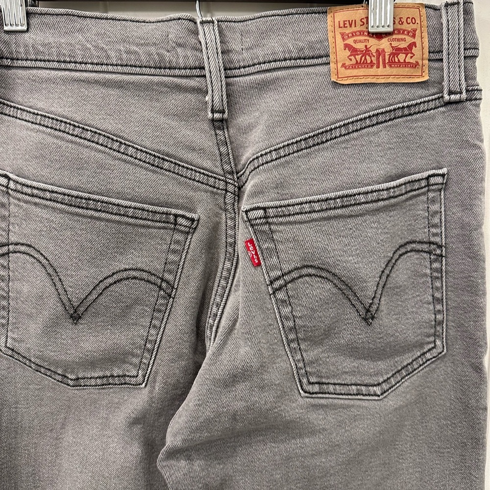 Levi's Ribcage Straight Ankle Jeans Washed Gray Size 27 - Picture 7 of 9